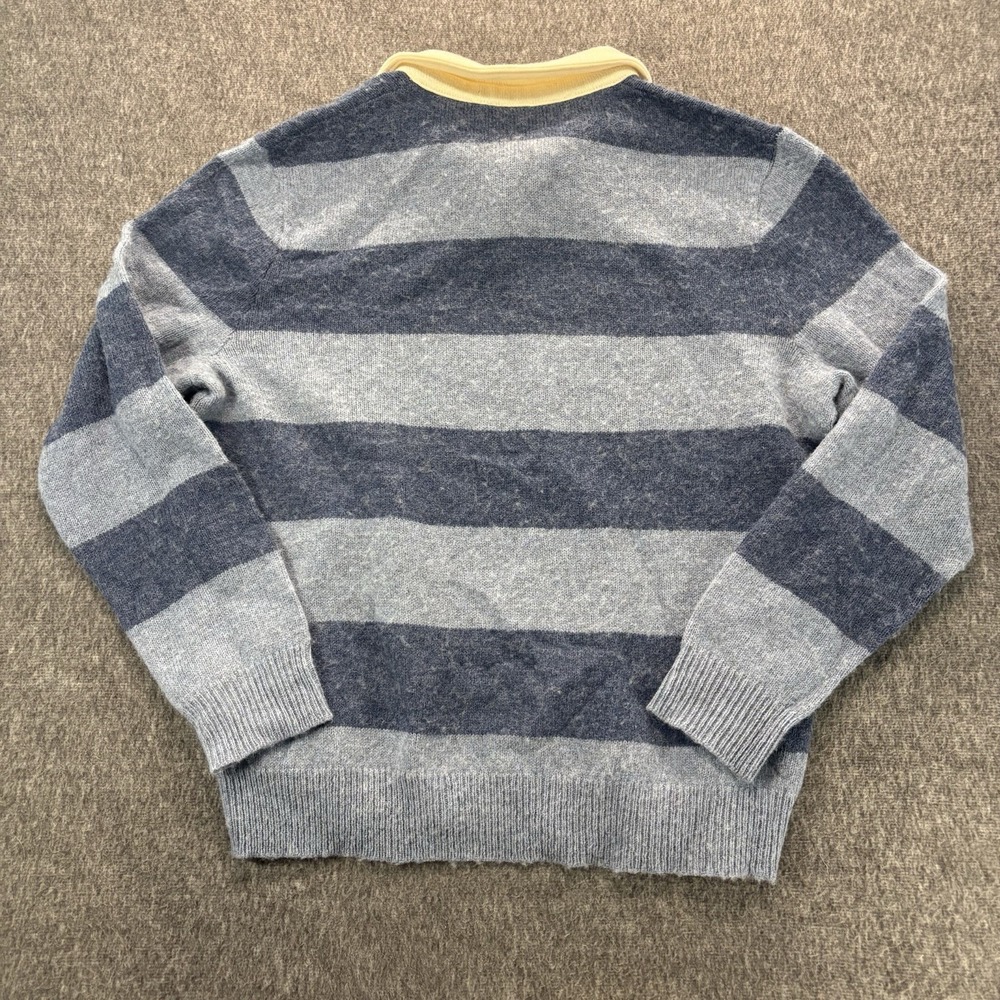 POLO RALPH LAUREN Men's Blue Striped 100% Wool Rugby Sweater Shirt RTL $298 XL - Picture 7 of 7
